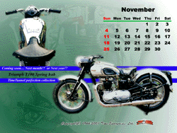 2001年11月カレンダー